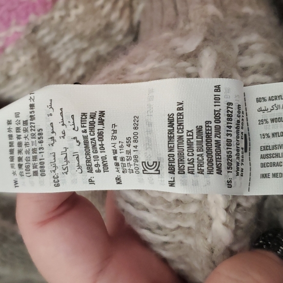 Abercrombie Vintage Fair Isle Wool Blend Cardigan Sweater - Picture 8 of 12